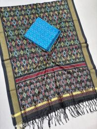 PSSISCDT5M07EFDC02- Ikat Sico dupatta with Ikat sico top