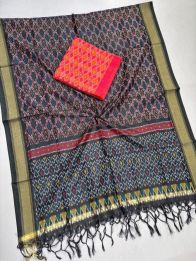 PSSISCDT5M07EFDC16- Ikat Sico dupatta with Ikat sico top