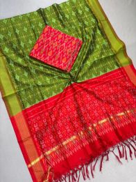 PSSISCDT5M07EFDC33- Ikat Sico dupatta with Ikat sico top