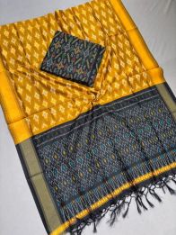 PSSISCDT5M07EFDC43- Ikat Sico dupatta with Ikat sico top