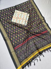 PSSISCDT5M07EFDC47- Ikat Sico dupatta with Ikat sico top