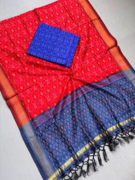 PSSISCDT5M07EFDC48- Ikat Sico dupatta with Ikat sico top