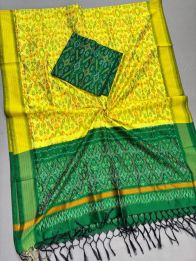 PSSISCDT5M07EFDC56- Ikat Sico dupatta with Ikat sico top