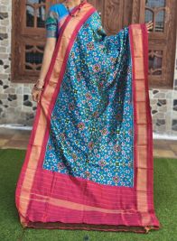 PGMRISDP5M04ECCD14- Ikat silk dupatta