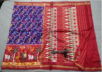 PALUIDSS5F14ISDD04- Ikat silk saree