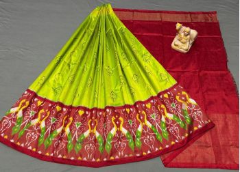 PSRGFSLG5F20SZCC02- Free Size Ikat Silk Lehenga