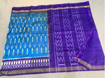 PGMRILWS5F14XEDC45- light weight Ikat silk saree