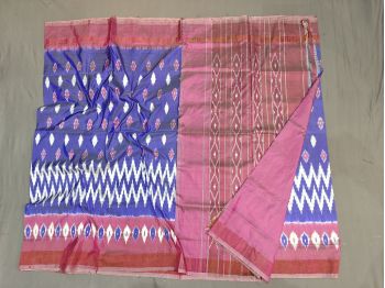 PGMRILWS5F14XEDC48- light weight Ikat silk saree