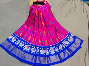 PGMRC3PS5F19EEDC08- Medium Size Ikat Silk Lehenga