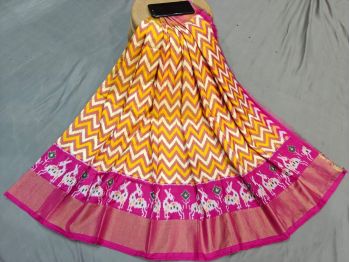 PGMRC3PS5F19EEDC09- Medium Size Ikat Silk Lehenga