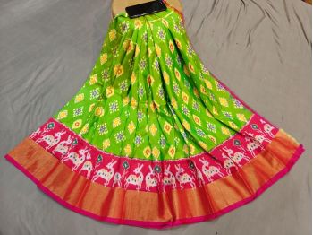 PGMRC3PS5F19EEDC11- Medium Size Ikat Silk Lehenga