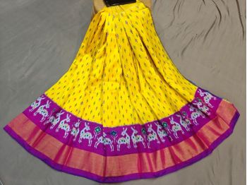 PGMRC3PS5F19EEDC12- Medium Size Ikat Silk Lehenga