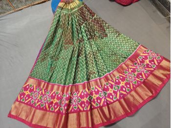 PGMRFSLG5F18SZCD01- Free Size Ikat Silk Lehenga