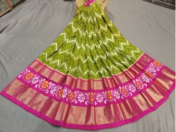 PGMRFSLG5F18SZCD02- Free Size Ikat Silk Lehenga