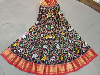 PGMRFSLG5F18SZCD04- Free Size Ikat Silk Lehenga