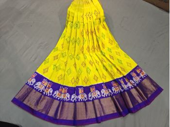 PGMRFSLG5F18SZCD05- Free Size Ikat Silk Lehenga