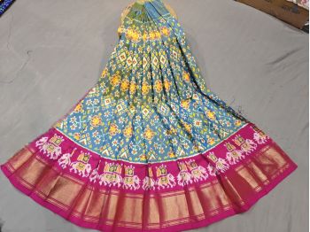 PGMRFSLG5F18SZCD06- Free Size Ikat Silk Lehenga