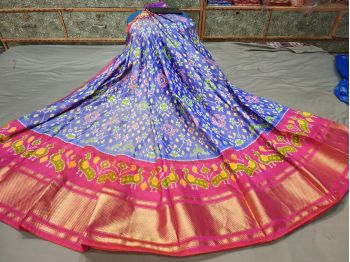 PGMRFSLG5F18SZCD18- Free Size Ikat Silk Lehenga