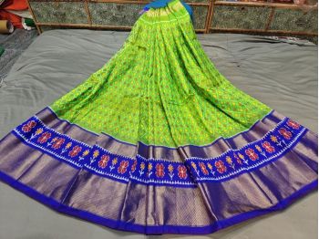 PGMRFSLG5F18SZCD22- Free Size Ikat Silk Lehenga