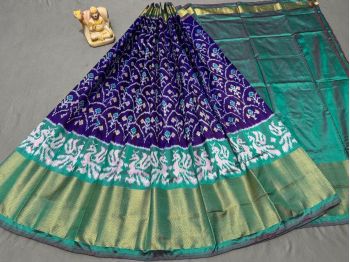 PSRGFSLG5F20SZCC05- Free Size Ikat Silk Lehenga