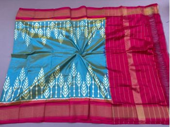 PSSIISDP5F223ECCD05- Ikat silk dupatta