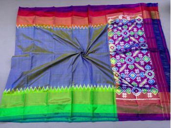 PSSIISDP5F223ECCD12- Ikat silk dupatta