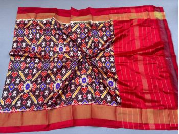 PSSIISDP5F223ECCD16- Ikat silk dupatta