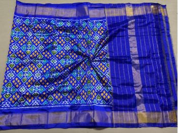 PSSIISDP5F223ECCD45- Ikat silk dupatta