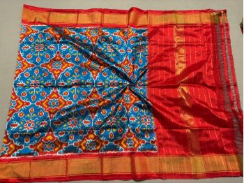 PSSIISDP5F223ECCD47- Ikat silk dupatta