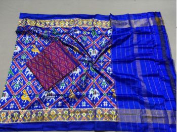 PSSISDST5F222SCCD08- Ikat Silk dupatta with Ikat sico top