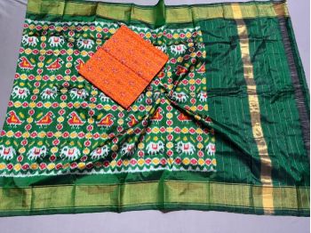 PSSISDST5F25FSCD40- Ikat Silk dupatta with Ikat sico top