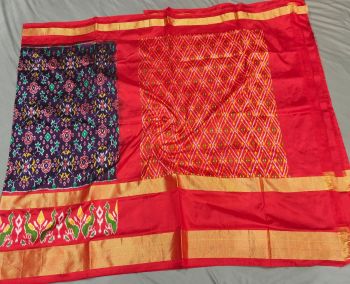 PGMRIDSS5F21BBCD09- Ikat silk saree