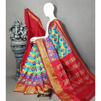 PALUIDSS5F15NDDC21- Ikat silk saree