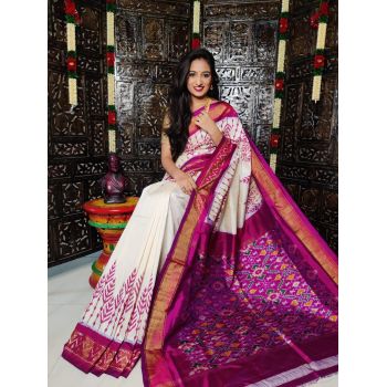 PALUIDSS5F16BSCD50- Ikat silk saree