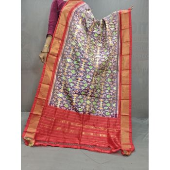 PGMRISDP5F15EDCD33- Ikat silk dupatta