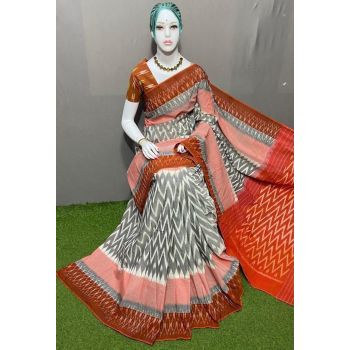 PSRGICTS5F17INCC67- Ikat cotton saree