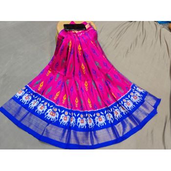 PGMRC3PS5F19EEDC08- Medium Size Ikat Silk Lehenga