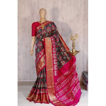 PSHLIDSS5F22NDDC16- Ikat silk saree