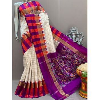 PSNTIDSS5F21NDCD01- Ikat silk saree