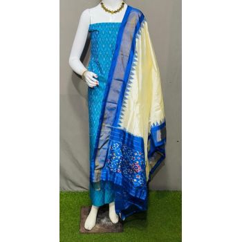 PSRGSDST5F21FFCD29- Ikat Silk dupatta with Ikat sico top