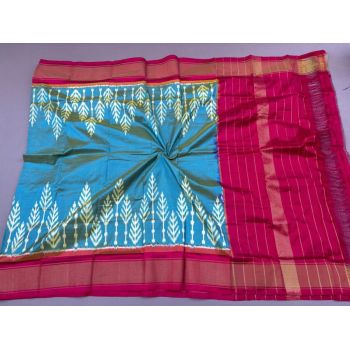 PSSIISDP5F223ECCD05- Ikat silk dupatta