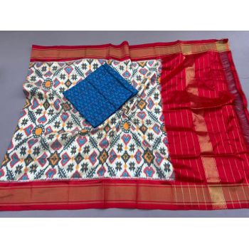 PSSISDST5F222SCCD01- Ikat Silk dupatta with Ikat sico top