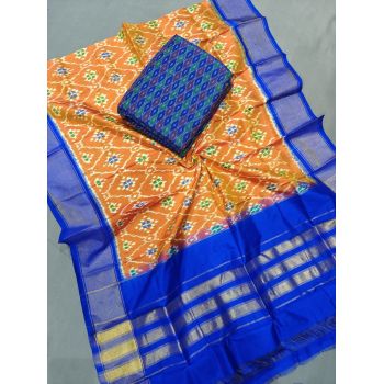 PGMRSDST5F26FSCD16- Ikat Silk dupatta with Ikat sico top