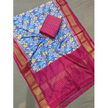 PGMRSDST5F26FSCD41- Ikat Silk dupatta with Ikat sico top