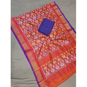 PGMRSDST5F26FSCD56- Ikat Silk dupatta with Ikat sico top