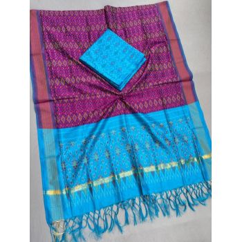 PSSISCDT5M07EFDC13- Ikat Sico dupatta with Ikat sico top