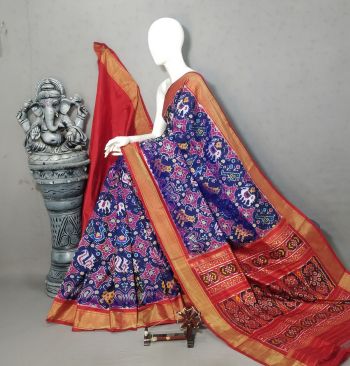 PALUIDSS5F17NSCC12- Ikat silk saree