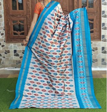 PGMRILWS5F14XEDC13- light weight Ikat silk saree