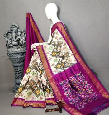 PALUIDSS5F16BSCD08- Ikat silk saree