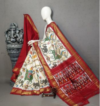 PALUIDSS5F14ISDD18- Ikat silk saree